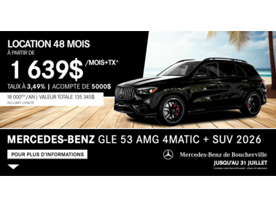 GLE AMG 53 4MATIC+ SUV 2026