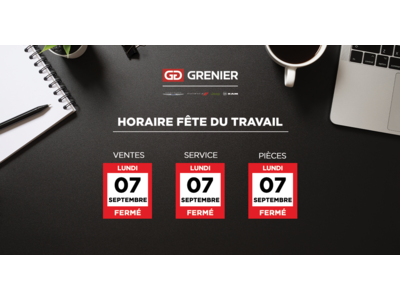 HORAIRE FÊTE DU TRAVAIL