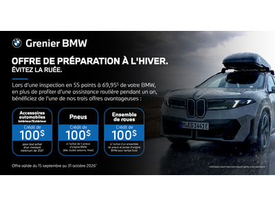 OFFRE DE PRÉPARATION À L'HIVER !