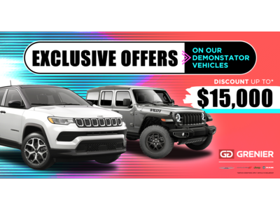 EXCLUSIVE OFFERS ON OUR DEMONSTRATOR VEHICLES !