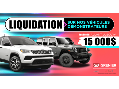 PLUSIEURS DÉMONSTRATEURS EN LIQUIDATION !
