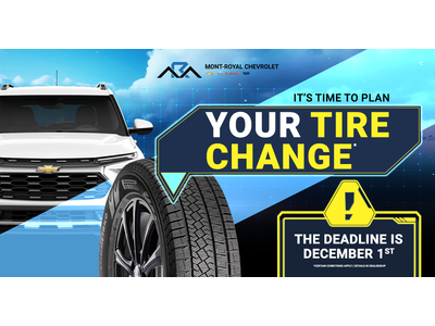 IT'S TIME TO PLAN YOUR TIRE CHANGE !