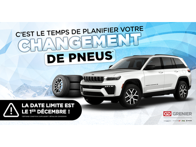 C'EST LE TEMPS DE PLANIFIER VOTRE CHANGEMENT DE PNEUS !