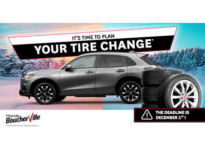 IT'S TIME TO PLAN YOUR TIRE CHANGE !