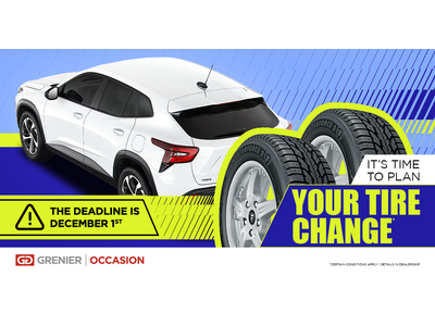IT'S TIME TO PLAN YOUR TIRE CHANGE !
