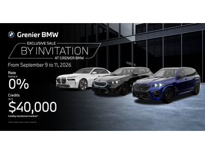 EXCLUSIVE SALE BY INVITATION AT GRENIER BMW !