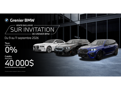 VENTE EXCLUSIVE SUR INVITATION DE GRENIER BMW !