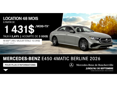 MERCEDES-BENZ E450 BERLINE 2026 !