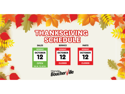 THANKSGIVING SCHEDULE