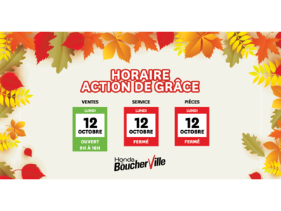 HORAIRE ACTION DE GRÂCE