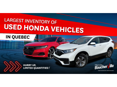 LARGEST INVENTORY OF USED HONDA VEHICLES !