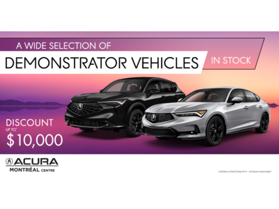SEVERAL DEMONSTRATORS VEHICULES AVAILABLE !