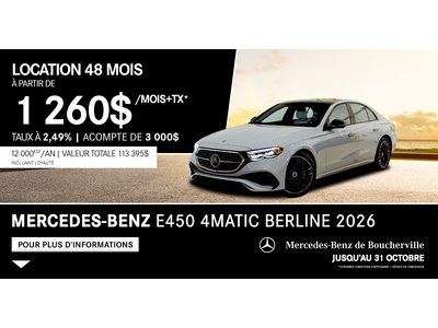 MERCEDES-BENZ E450 BERLINE 2026 !
