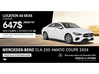 CLA 250 4MATIC COUPE 2026