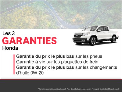 Les 3 garanties Honda