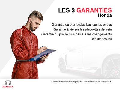 Les 3 garanties Honda