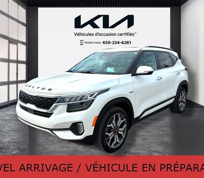 Kia Seltos SX Turbo, JAMAIS ACCIDENTÉ, CUIR, TOIT. AWD 2021 ICI PAS DE CACHETTE