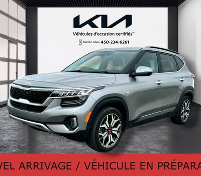 Kia Seltos SX Turbo, JAMAIS ACCIDENTÉ, 8 PNEUS, CUIR, TOIT 2022 ICI PAS DE CACHETTE