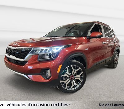 Kia Seltos SX Turbo, JAMAIS ACCIDENTÉ, CUIR, TOIT, AWD, GPS 2023 *** TAUX A PARTIR DE 3.99% ***