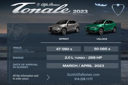 2023 Alfa Romeo Tonale - Details Now Available