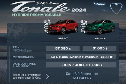 Alfa Romeo Tonale 2023 - Les détails disponibles
