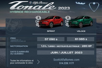 Alfa Romeo Tonale 2024 : des prix fort alléchants