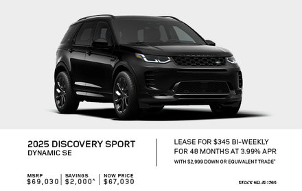 Lease a 2025 Discovery Sport Dynamic SE for $345 bi-weekly*