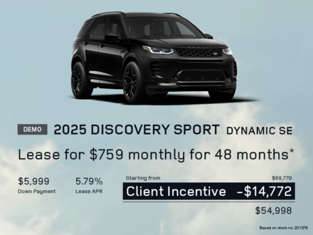 Lease a 2025 Discovery Sport Dynamic SE for $759 monthly*