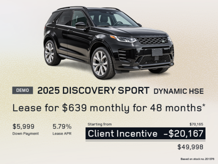 Lease a 2025 Discovery Sport Dynamic HSE for $639 monthly*