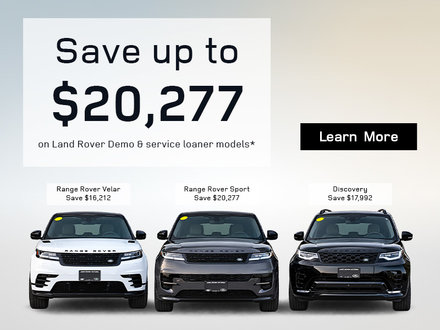 Save up to $20,277 on select Land Rover demo & service loaner models*