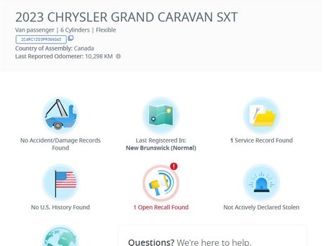 2023 Chrysler Grand Caravan SXT | Cam | USB | HtdSeats | Bluetooth