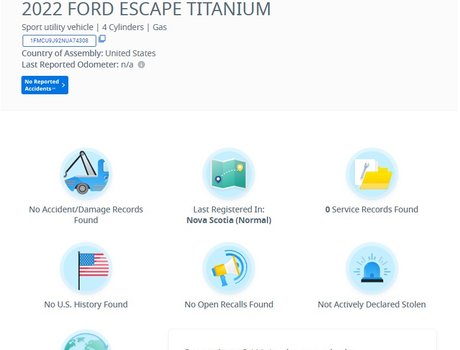 2022 Ford Escape Titanium | Leather | Nav | Cam | USB | HtdWheel