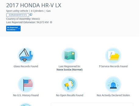 2017 Honda HR-V LX | CAm | USB | Htd. Seats | BlueTooth