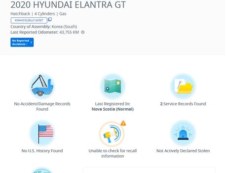 2020 Hyundai Elantra GT Luxury | Roof | cam | USB | Htd. Wheel | Bluetooth