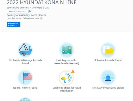 2022 Hyundai Kona LE N Line | Warranty to 2027 | Htd. Seats