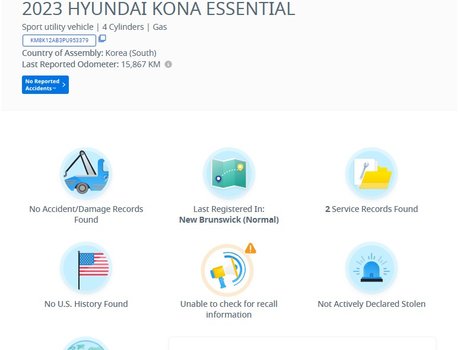 2023 Hyundai KONA Essential | Cam | USB | HtdSeats | Bluetooth