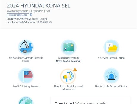 2024 Hyundai Kona Trend | Leather | Roof | Cam | USB | HtdWheel