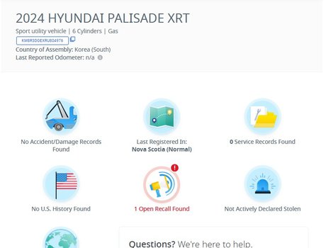 2024 Hyundai Palisade Urban | Cam | USB | HtdWheel | Bluetooth