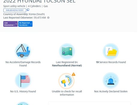 2022 Hyundai TUCSON Preferred | Cam | USB | HtdWheel | Bluetooth