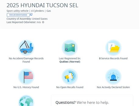 2025 Hyundai TUCSON PREFERRED | Cam | USB | HtdWheel | Bluetooth