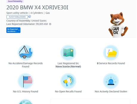 2020 BMW X4 xDrive 30i | Leather | PanoRoof | Nav | Cam | USB