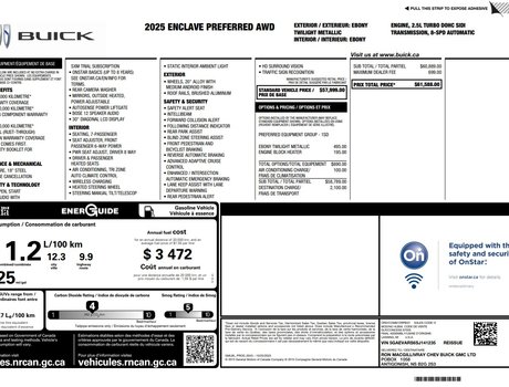 2025 Buick Enclave Preferred | Leather | Cam | USB | HtdSeats&Wheel