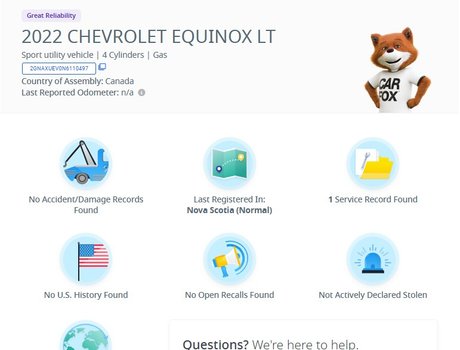 2022 Chevrolet Equinox LT | Cam | USB | Bluetooth | HtdSeats
