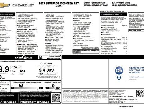2025 Chevrolet Silverado 1500 RST | Nav | Cam | USB | HtdSeats