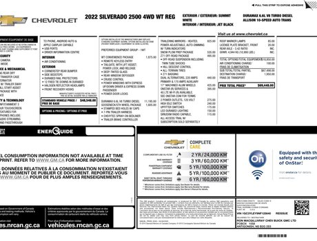 2022 Chevrolet Silverado 2500 W/T | Cam | USB | Bluetooth | Cruise