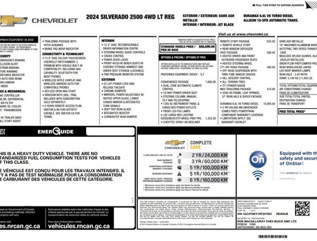 2024 Chevrolet Silverado 2500 HD LT | Cam | USB | Bluetooth | HtdWheel&Seats