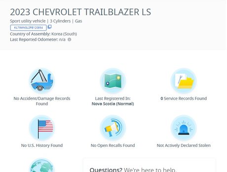 2023 Chevrolet TRAILBLAZER LS | Cam | USB | Bluetooth | Cruise
