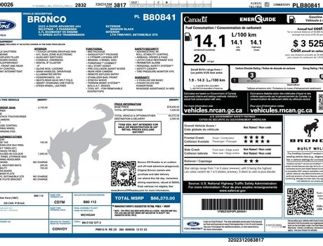 2023 Ford Bronco Wildtrak | Leather | Nav | Cam | USB