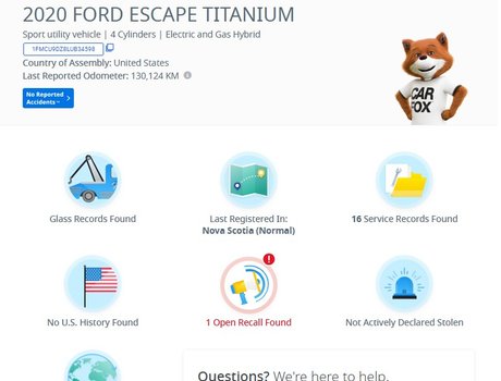 2020 Ford ESCAPE Titanium Hybrid | Leather | Nav | Cam | USB |