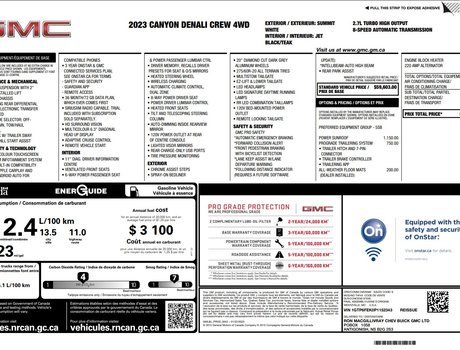 2023 GMC Canyon Denali | Leather | Sunroof | Nav | Cam | HtdSeats